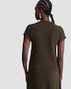 image 3 of F&F High Neck Short Sleeved Co-ord Top with Cotton in Olive