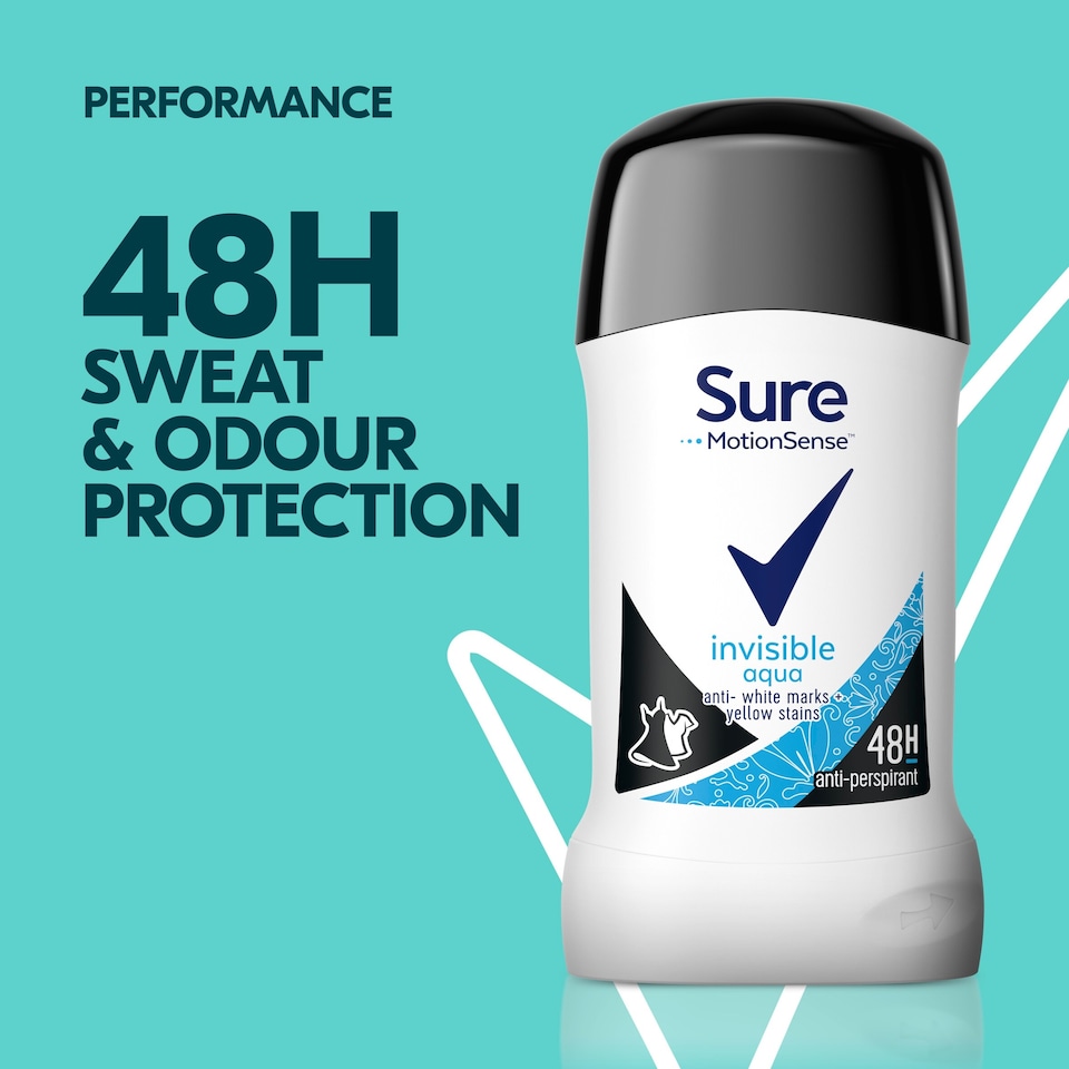 image 1 of Sure Invisible Aqua Stick Antiperspirant Deodorant 40ml