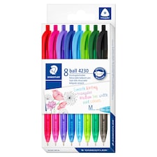 Staedtler Rainbow Retractable Ballpoint pen 8 pack 