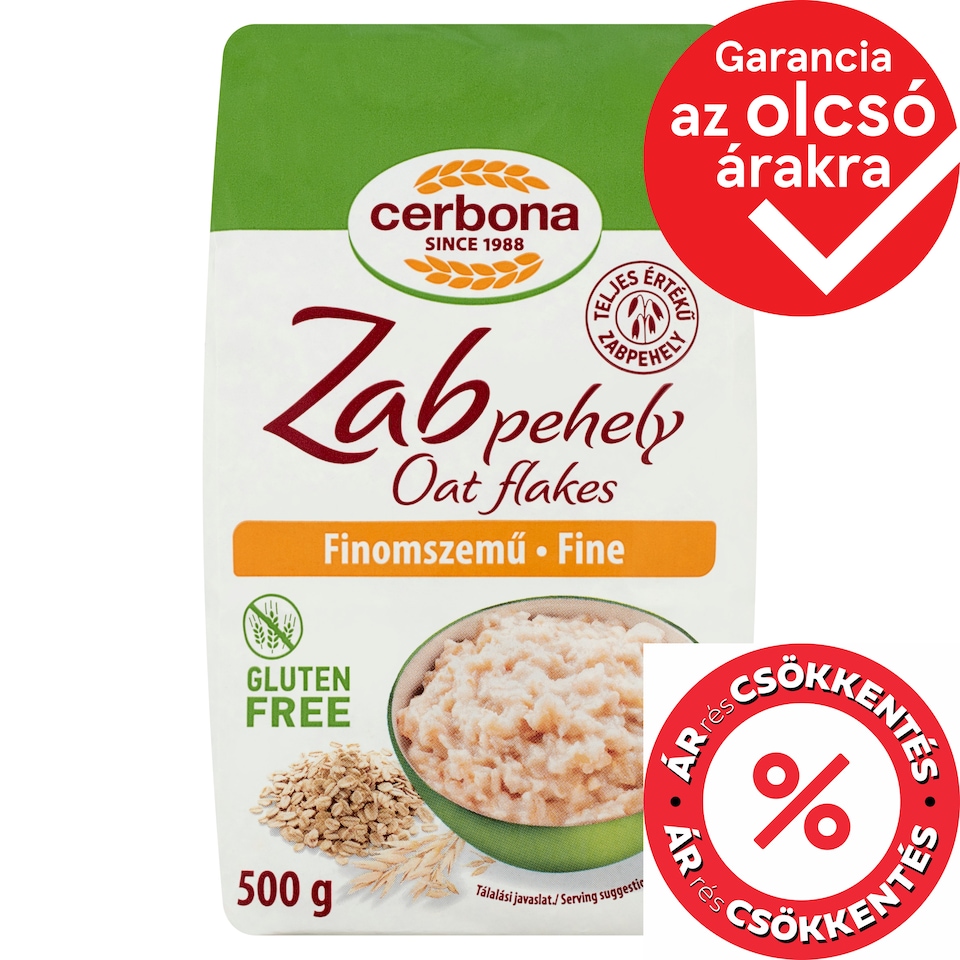 Cerbona Gluten Free Fine Oat Flakes 500 g