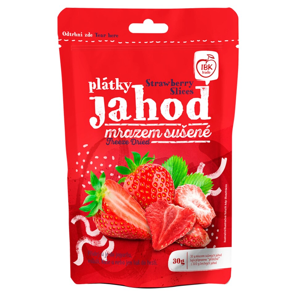 IBK Trade Strawberries Freeze-Dried, Slices 30 g