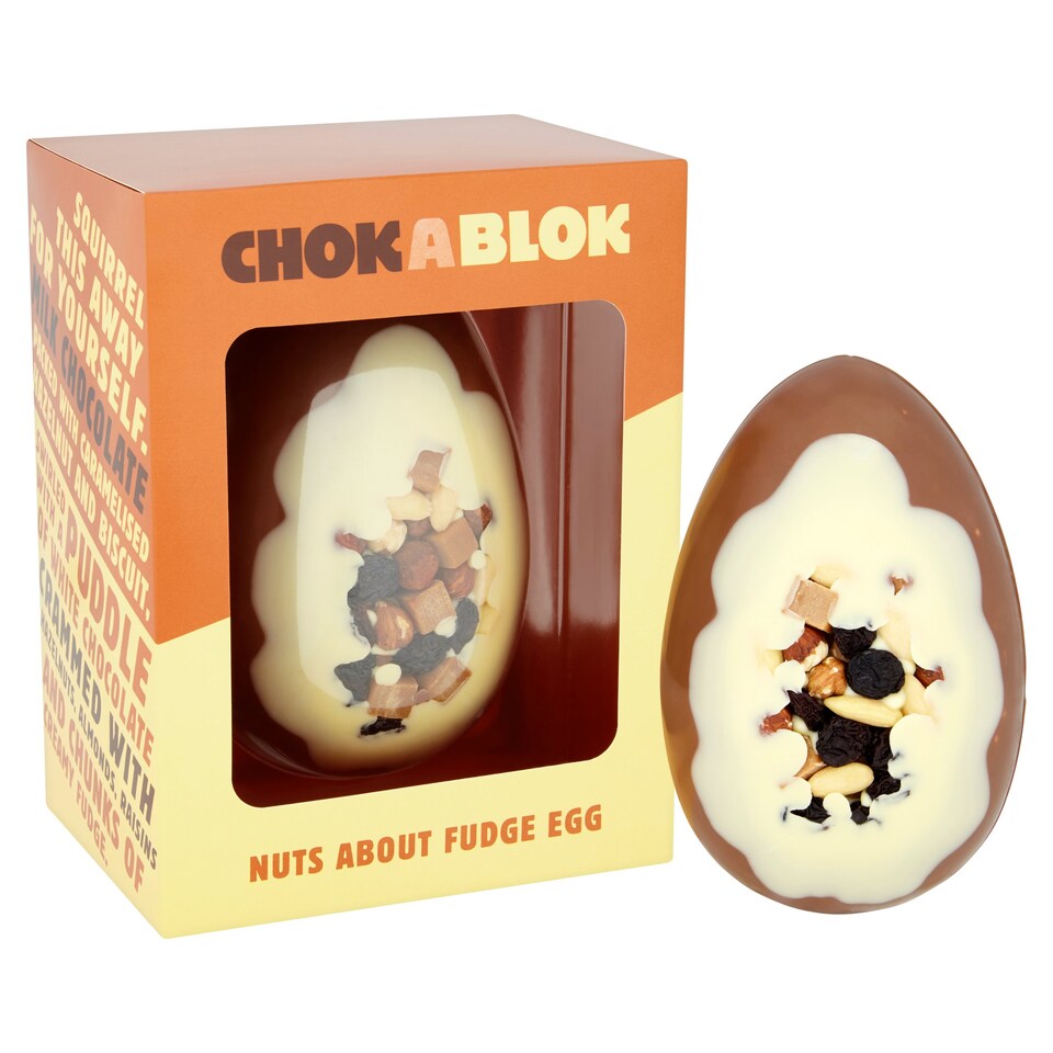 image 1 of CHOKABLOK NUTS ABOUT FUDGE EASTER EGG 300G