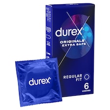 Durex Originals Extra Safe Condoms Regular Fit 6 Pack
