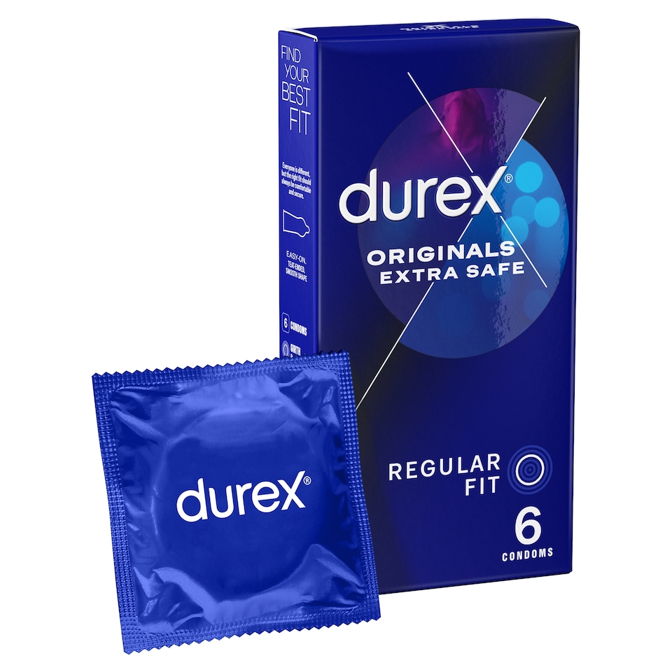 image 1 of Durex Originals Extra Safe Condoms Regular Fit 6 Pack