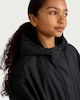 image 2 of F&F Girls Cinched Waist Hooded Raincoat in Black
