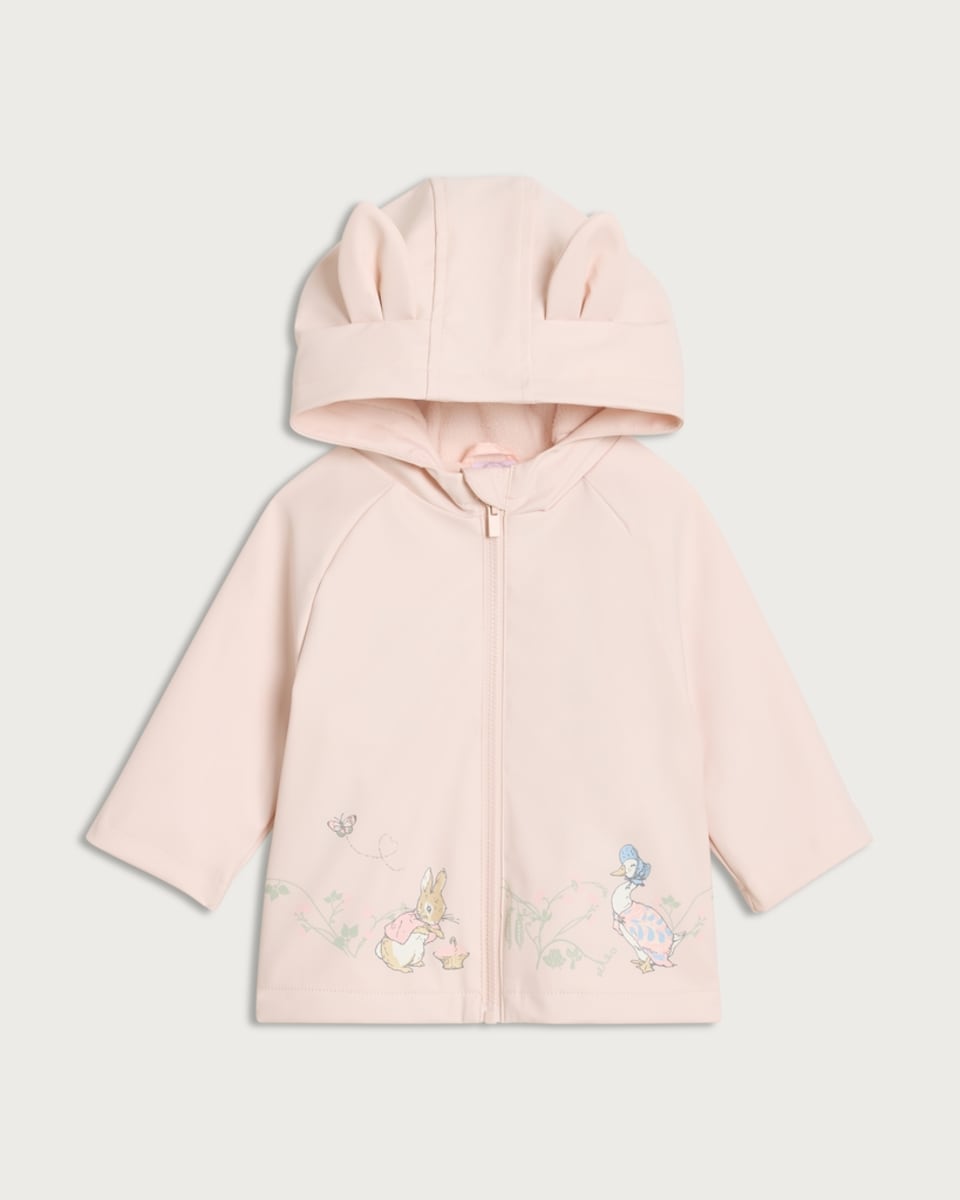Peter Rabbit Hooded Zip Up Jacket in Pink