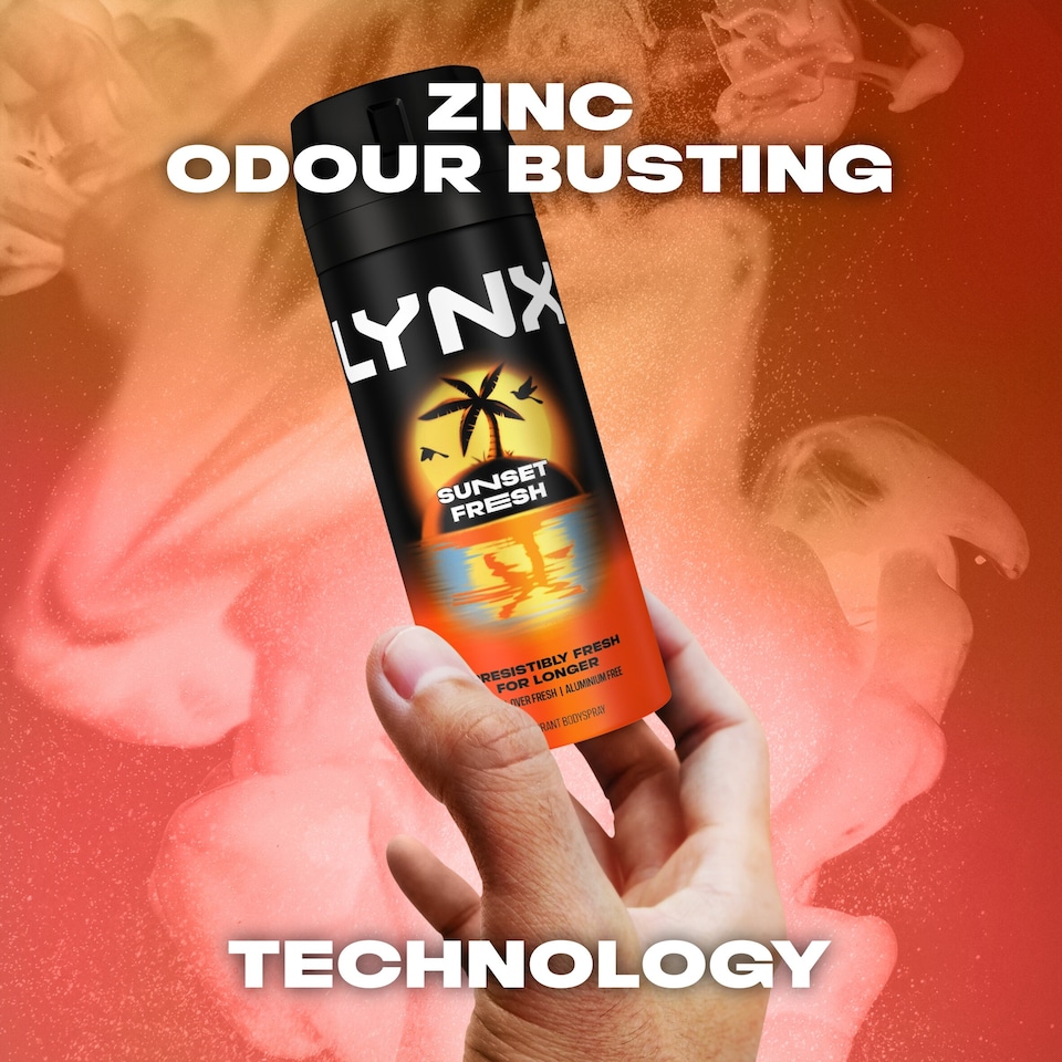 image 1 of Lynx Deodorant Bodyspray Aerosol Sunset Fresh 150ml