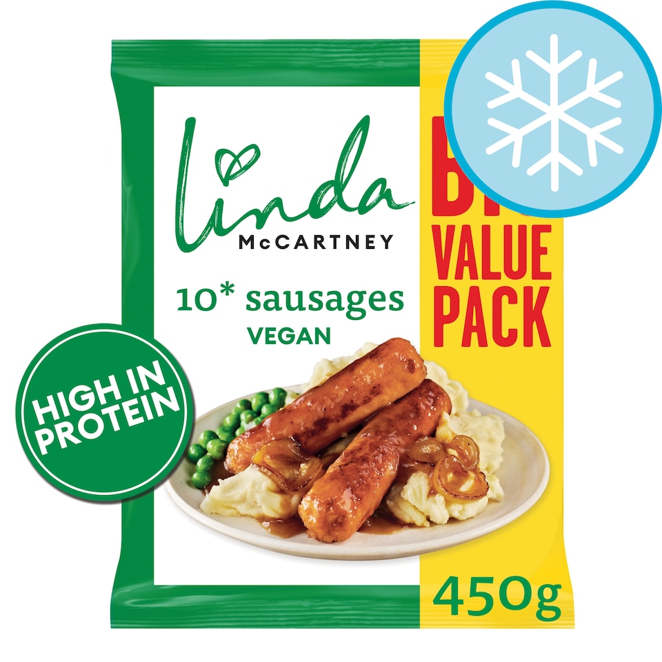 Linda Mccartney Family Pack 10 Vegetarian Sausages 450G