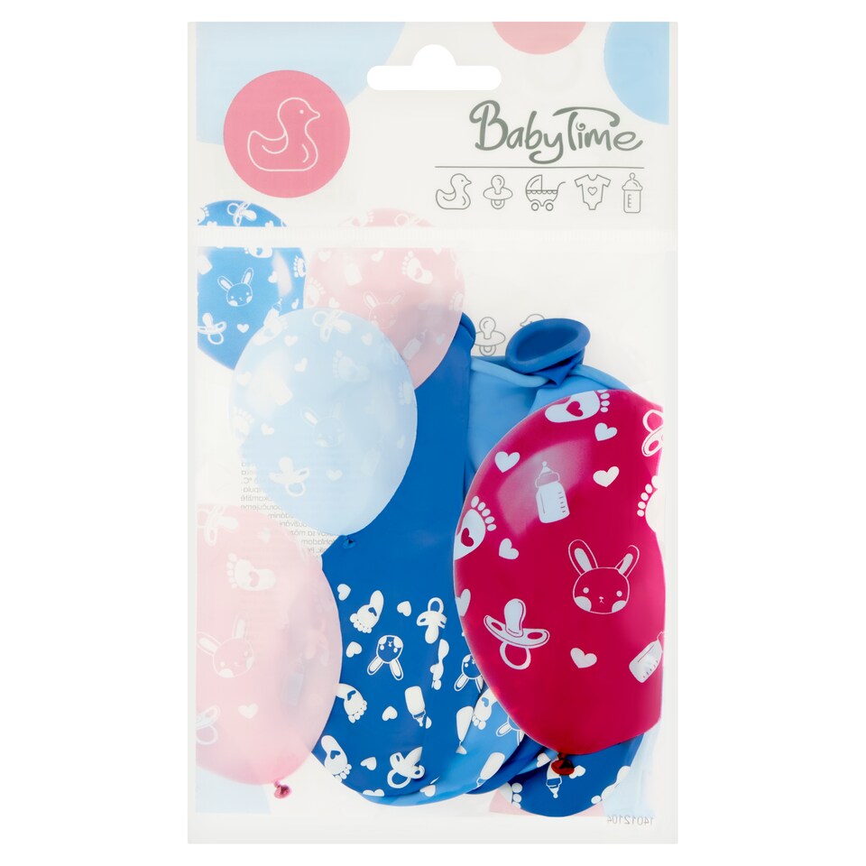 Babytime Boy Baby Shower Balloons 28 cm 5 pcs