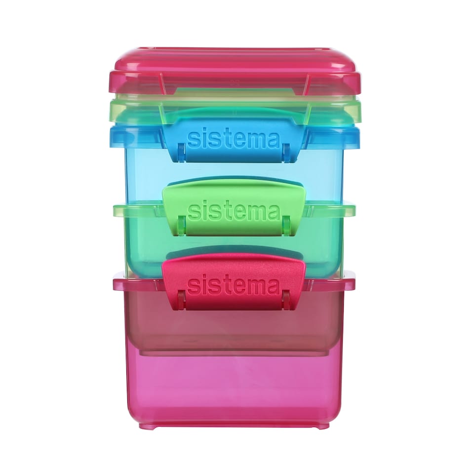 image 1 of Sistema Rectangular Lunch Boxes 400Ml 3 Pack