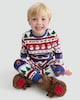 image 1 of F&F Boys Minky Fleece Festive Print Pyjamas in Multi