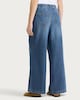 image 3 of F&F Cotton Rich Wide Leg Drawstring Jeans in Blue