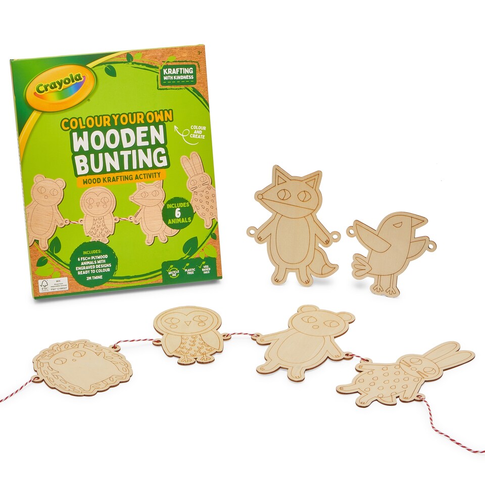 image 1 of Crayola 4 in 1 Wood Krafting - Woodland Activity Set