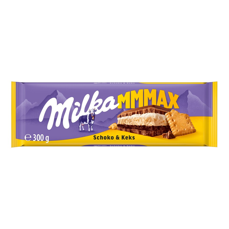 Milka Mmmax Choco & Biscuit Alpine Milk Chocolate 300 g