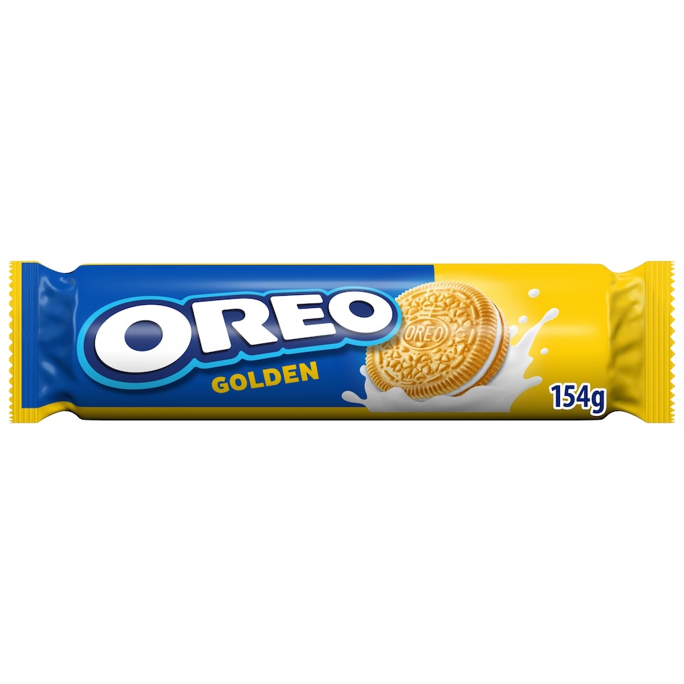 Oreo sušenky Golden s náplní s vanilkovou příchutí 154g