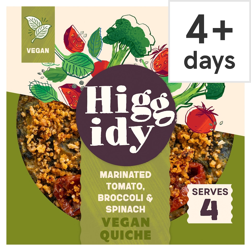 image 1 of Higgidy Roasted Tomato, Broccoli and Spinach Quiche 380G