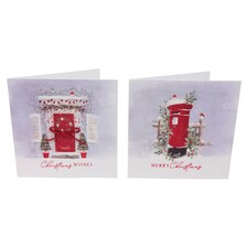 Tesco Luxury Robin And Postbox Cards 12 Pack