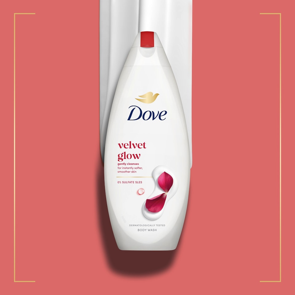 image 1 of Dove Silky Velvet 24hr Moisturisation Body Wash Shower Gel 225ml