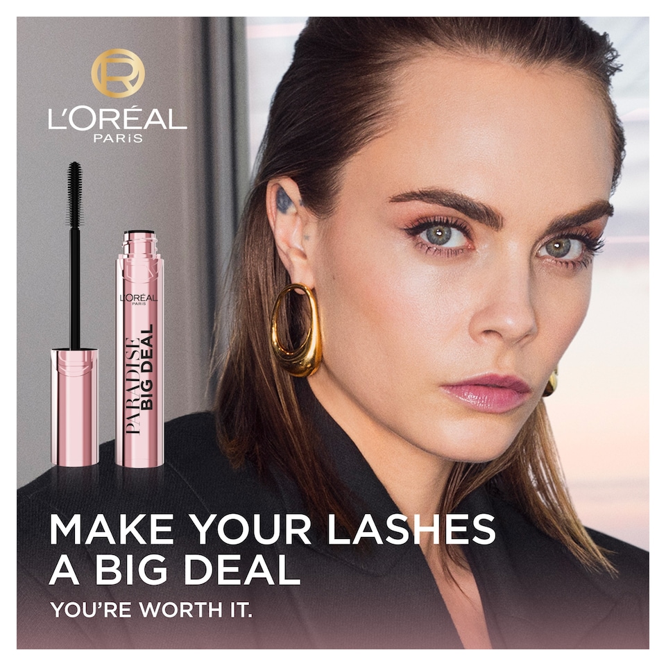 image 1 of L'Oréal Paris Paradise Big Deal Volumising Mascara, Black, 9.9ml