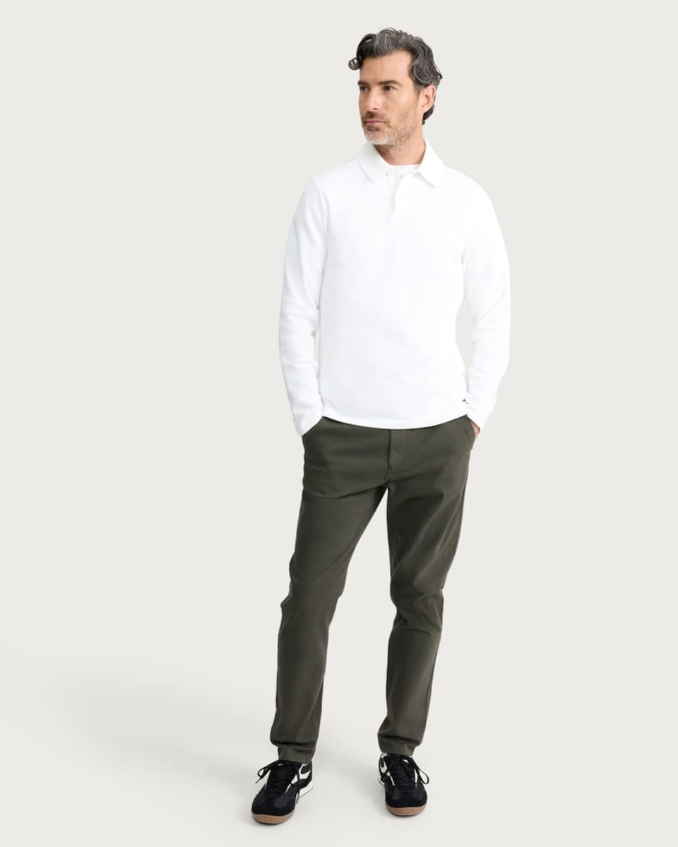 image 1 of F&F FREEF!T® Slim Leg Chino Trousers in Khaki