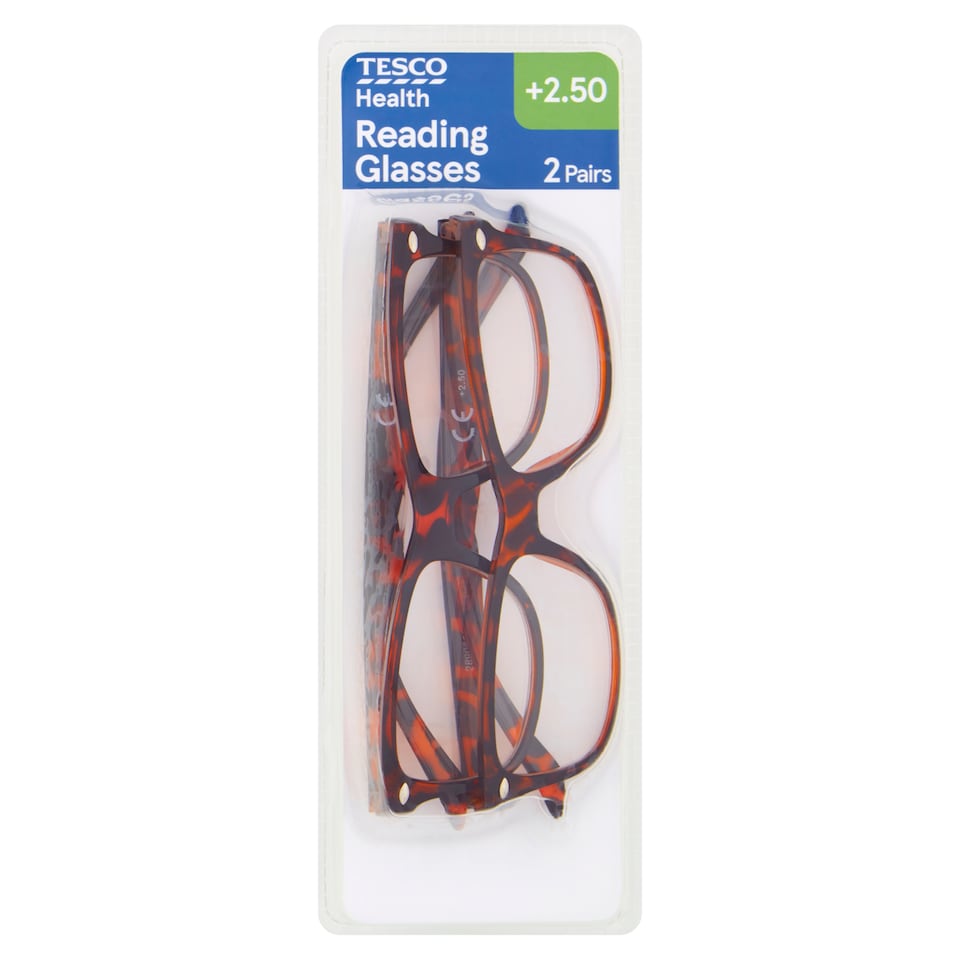 image 1 of Tesco Health Reading Glasses Twin Pack 2.5