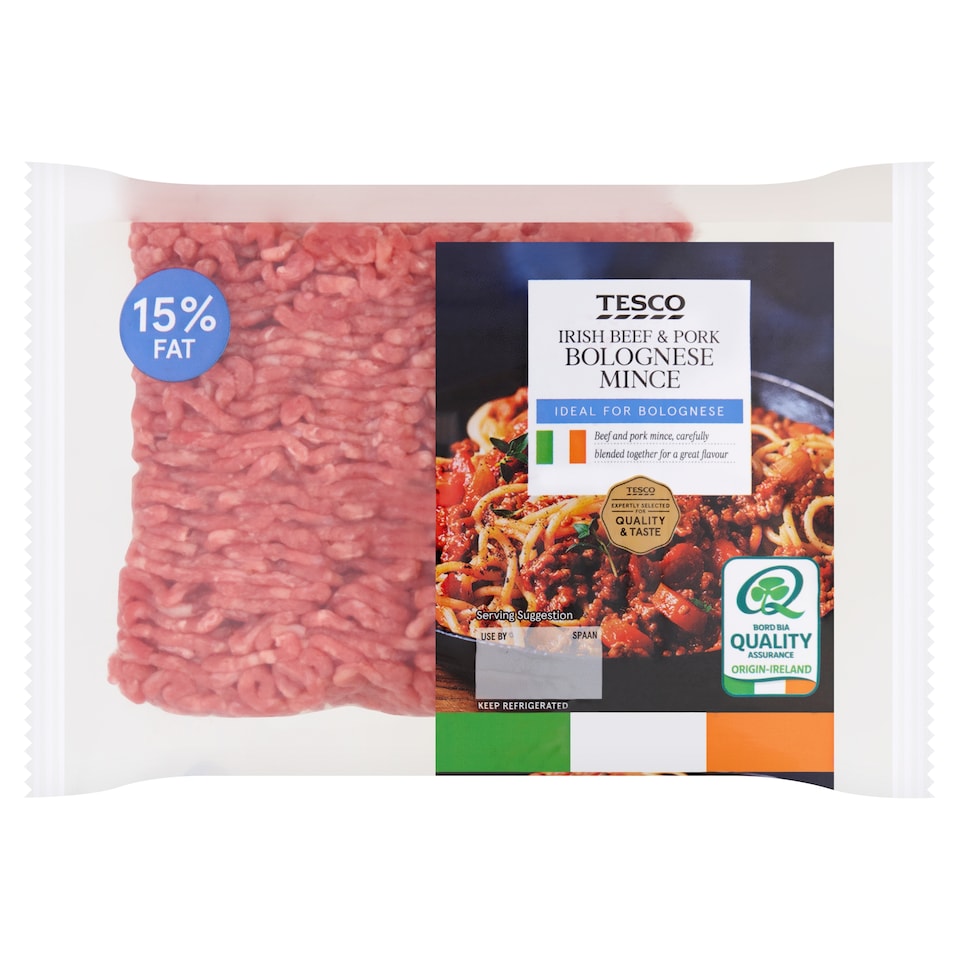 Tesco Irish Beef and Pork Bolognese Mince 450g