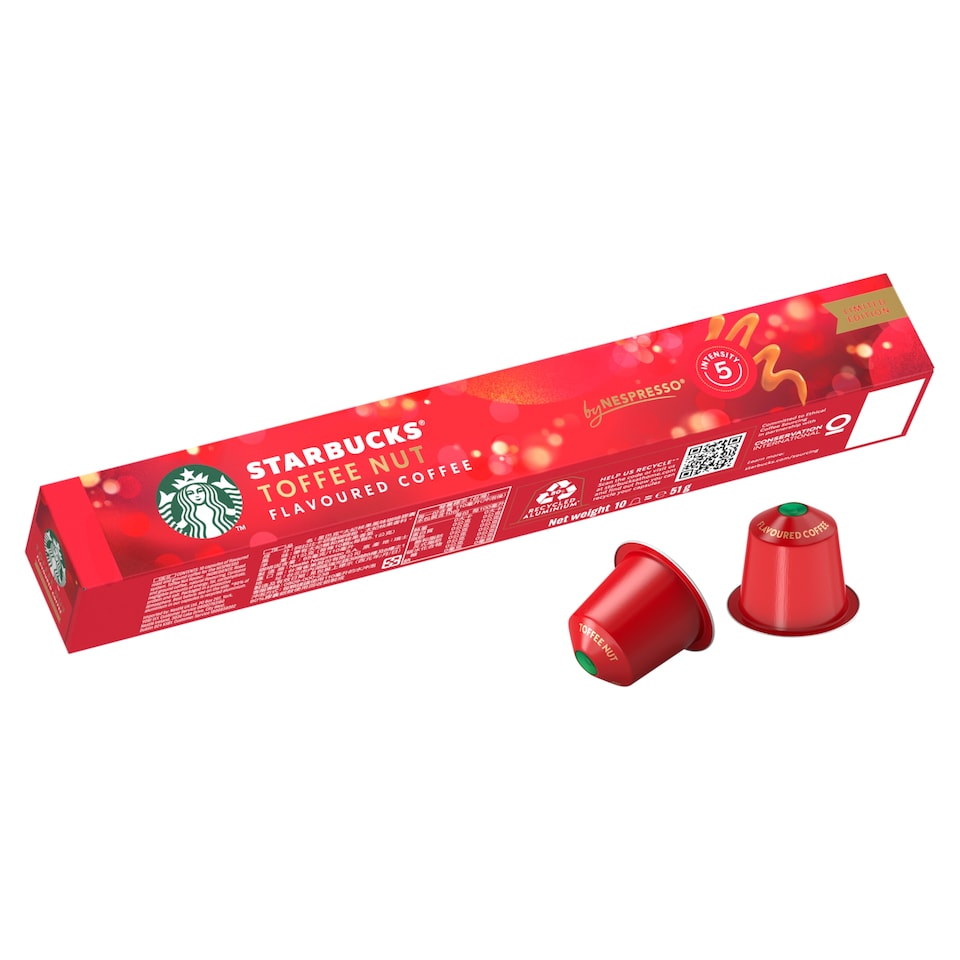 Obrázek 1 pro produkt STARBUCKS by NESPRESSO Toffee Nut Flavoured Coffee, kávové kapsle - 10 kapslí v balení