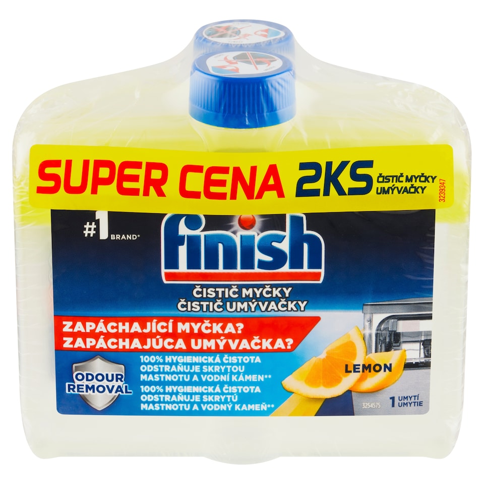 image 1 of Finish Lemon Dishwasher Cleaner 2 x 250 ml