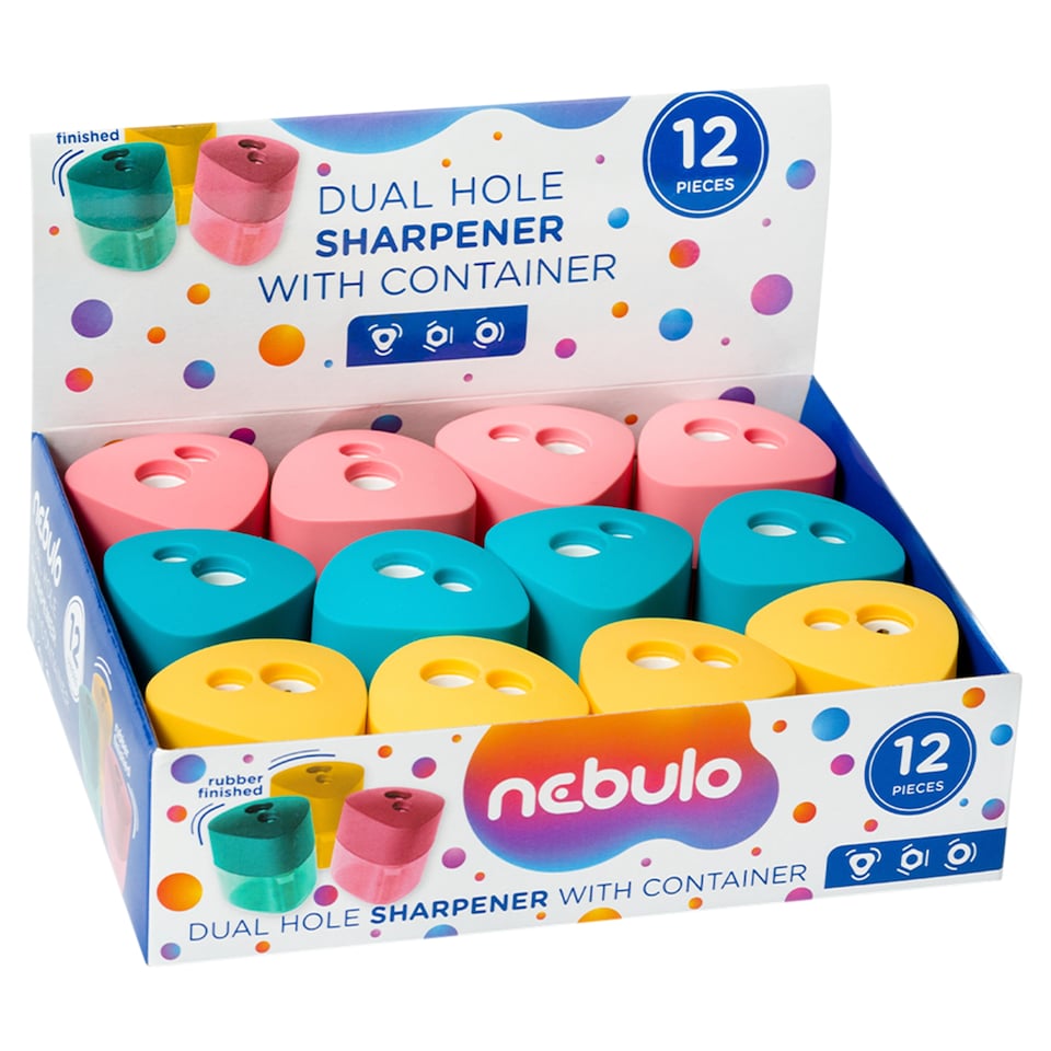 Nebulo Sharpener with Two-Holes and Container