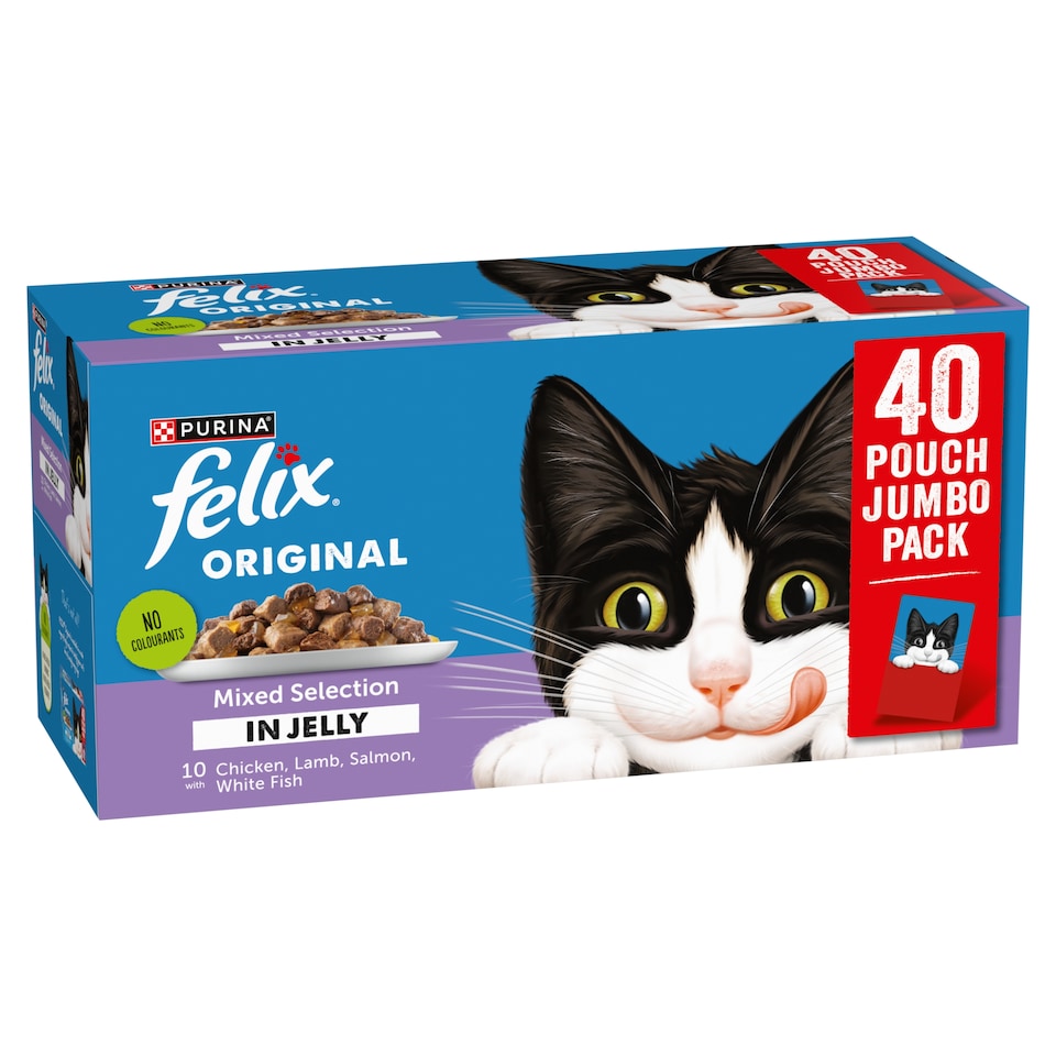 image 1 of FELIX Original Mixed Selection in Jelly Wet Cat Food 40x85g