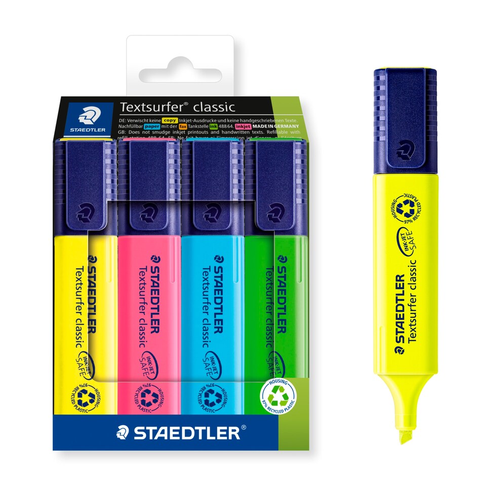 image 1 of Staedtler Stationery Textsurfer Highlighters 4 Pack