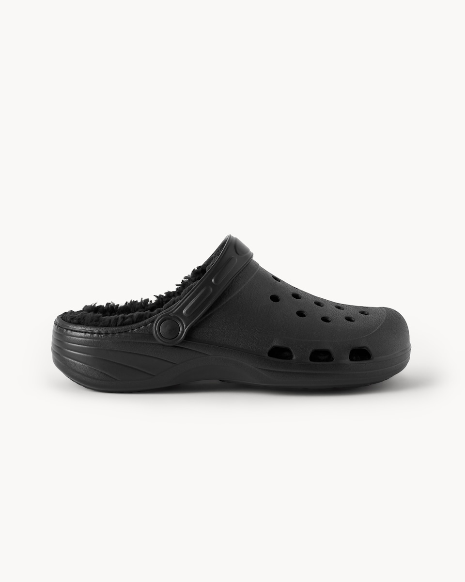 image 1 of F&F Borg Lined Clogs in Black