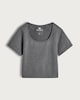 image 5 of F&F Active Seamfree Square Neck ports T-Shirt in Grey Marl