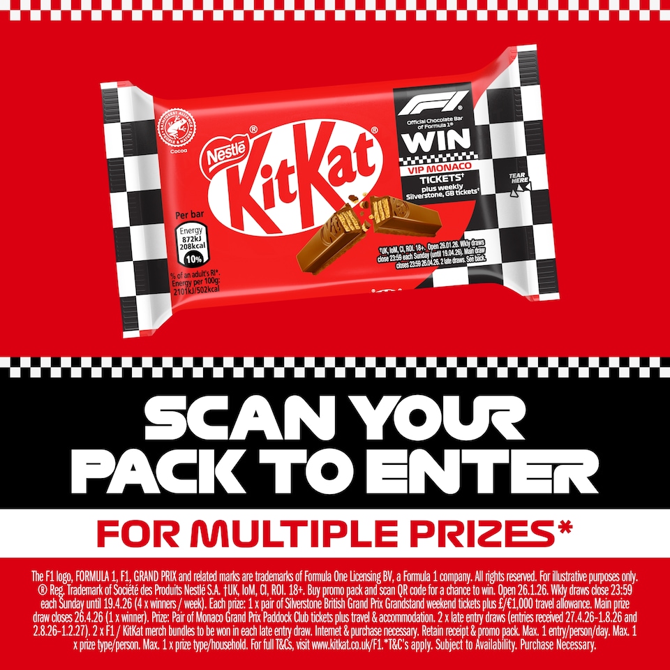 image 1 of Kit Kat 4 Finger Milk Chocolate Bar 41.5g