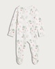 image 2 of F&F Baby 4-Piece Pure Cotton Bunny Print Sleepsuit, Bodysuit, Legging and Hat Set in Pink