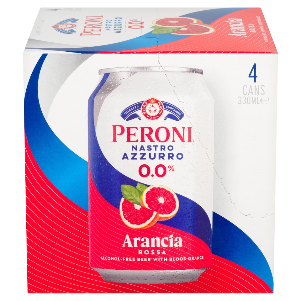 image 1 of Peroni Nastro Azzurro Arancia Rossa 4x330ml