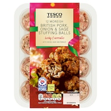 Tesco 12 British Pork Stuffing Balls 350G