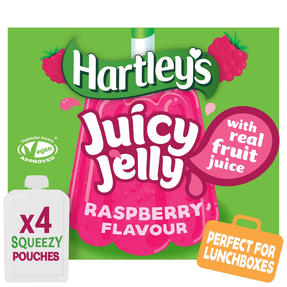 Hartley's Raspberry Jelly Pouch Multipack 4x90g