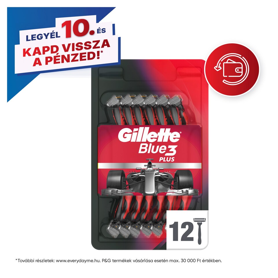 Gillette Blue3 Plus Comfort, Eldobható Borotva Férfiaknak, 12 Darabos Kiszerelés 1. kép