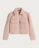 image 4 of F&F Textured Pocket Front Zip Up Jacket in Pink