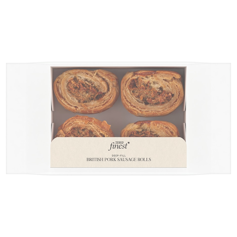 Tesco Finest 4 Deep- Fill Pork Sausage Rolls 180g