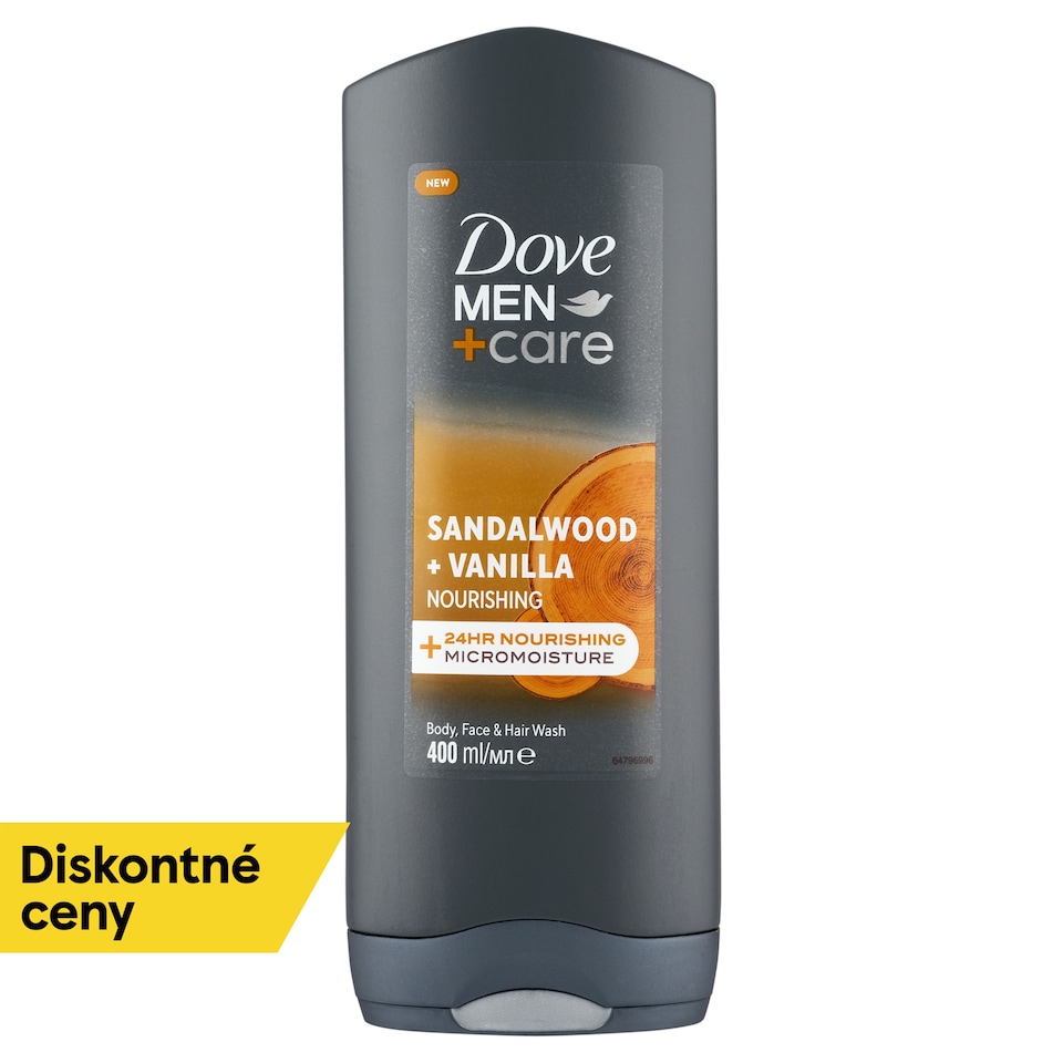 obrázok 1 z Dove Men+Care Sandalwood & Vanilla sprchovací gél 400 ml