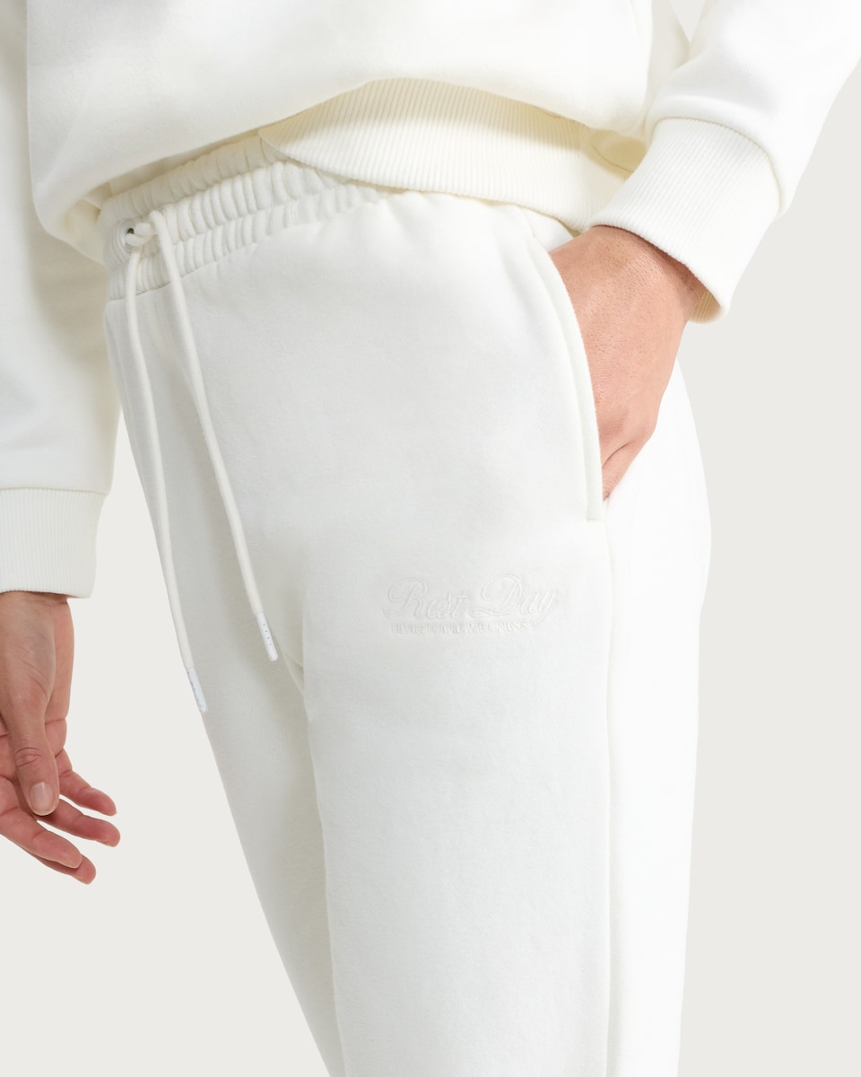 image 1 of F&F Active AFTERCLASS Rest Day Cuffed Co-ord Joggers in Cream