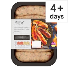 Ni Tesco Finest Pork & Onion Sausages 400G