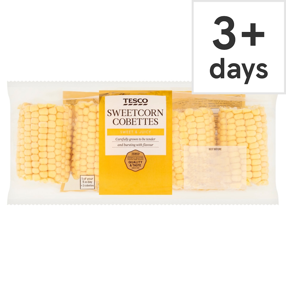 image 1 of Tesco Sweetcorn Cobettes 4 Pack 