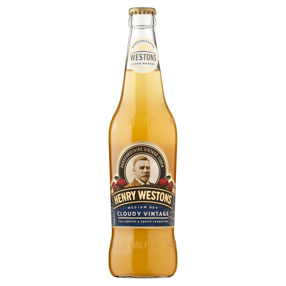 image 1 of Henry Westons Cloudy Vintage Cider 500Ml