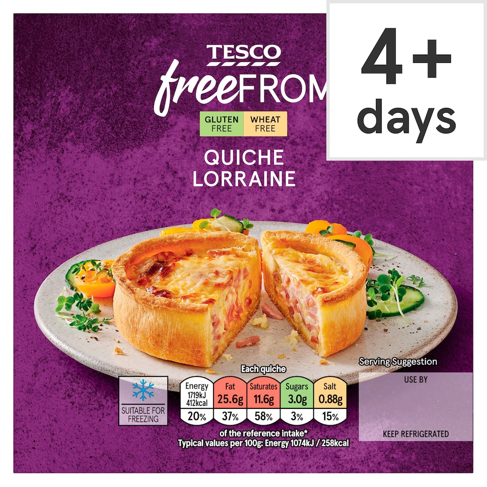 Tesco Free From Quiche Lorraine 160G
