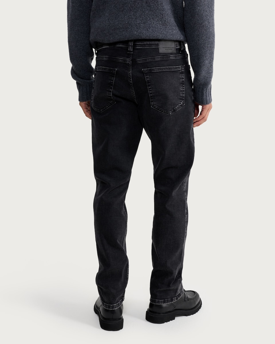 image 1 of F&F FREEF!T® Cotton Rich Straight Fit Jeans in Black