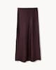image 5 of F&F Satin Midi Slip Skirt in Burgundy