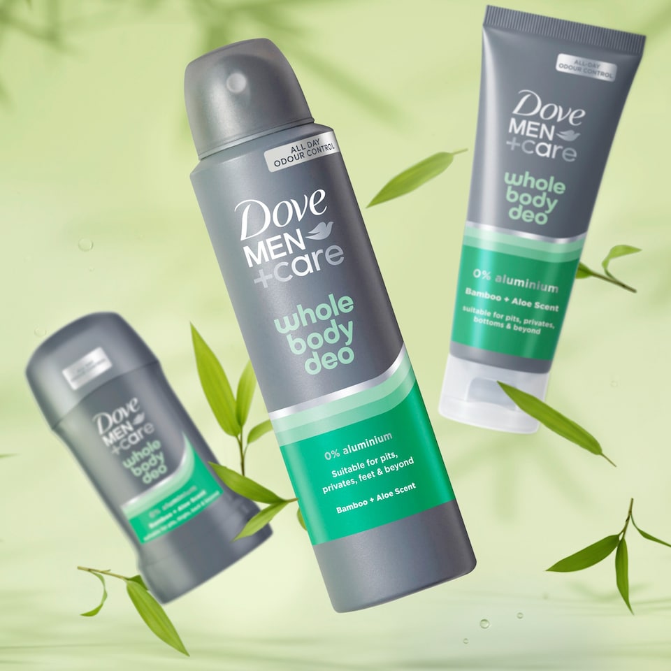 image 1 of Dove Men+Care Bamboo & Aloe 48h Whole Body Deodorant Spray Odour Control 150ml